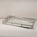 Bandeja de Aço Inox Detalhe Alça com Espelho 56cm x 36cm x 6,5cm - Wolff