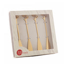 Conjunto 4 Espátulas de Aço Inox Leaves Dourado - Wolff