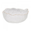 Bowl de Cristal Martelado com Borda Dourada Taj 19cm x 10cm - Wolff