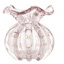 Vaso de Vidro Italy Rosa Claro e Dourado 10cm x 11cm - Wolff