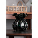 Vaso de Vidro Italy Verde Esmeralda e Dourado 10cm x 11cm - Wolff