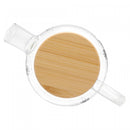 Chaleira de Vidro Borossilicato com Tampa de Bambu Flor 600ml - Wolff