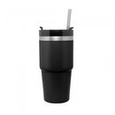 Copo Térmico Parede Dupla SlimTerm com Base Ergonômica e Canudo Preto 590ml - Wolff
