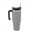 Copo Térmica Parede Dupla SlimTerm  e Canudo Cinza 890ml - Wolff