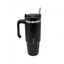Copo Térmica Parede Dupla SlimTerm e Canudo Preta 890ml - Wolff