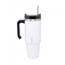 Copo Térmica Parede Dupla SlimTerm e Canudo Branca 890ml - Wolff