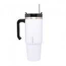 Copo Térmica Parede Dupla SlimTerm e Canudo Branca 890ml - Wolff