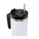 Copo Térmica Parede Dupla SlimTerm e Canudo Branca 890ml - Wolff