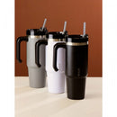 Copo Térmica Parede Dupla SlimTerm e Canudo Branca 890ml - Wolff