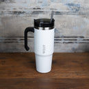 Copo Térmica Parede Dupla SlimTerm e Canudo Branca 890ml - Wolff