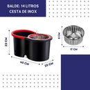 Mop Giratório Balde Inox Premium