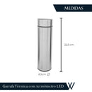 Garrafa Térmica de Aço Inox com Termômetro em LED 500ml - Wolff