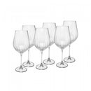 Jogo 6 Taças de Água De Cristal Ecológico Bohemia Columba Optic 650ml - Wolff