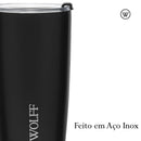 Copo Térmico de Aço Inox Parede Dupla com Tampa Preto 600ml - Wolff