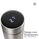 Garrafa Térmica de Aço Inox com Termômetro em LED 500ml - Wolff