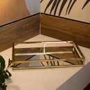 Bandeja de Aço Inox com Espelho Dourada 41cm x 26cm x 5cm - Wolff