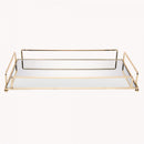Conjunto 2 Bandejas Decorativas de Metal Dourada 36cm x 20cm x 5cm/34cm x 16cm x 4cm - Wolff