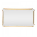 Conjunto 2 Bandejas Decorativas de Metal Dourada 36cm x 20cm x 5cm/34cm x 16cm x 4cm - Wolff