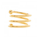 Conjunto 4 Anéis para Guardanapos de Metal Coração Dourado 4cm x 4cm x 4cm - Wolff