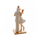 Figura Decorativa Família de Resina Branco 9cm x 7cm x 20cm - Wolff