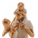 Figura Decorativa Família de Resina Branco 9cm x 7cm x 20cm - Wolff