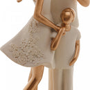Figura Decorativa Família de Resina Branco 9cm x 7cm x 20cm - Wolff
