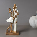 Figura Decorativa Família de Resina Branco 9cm x 7cm x 20cm - Wolff