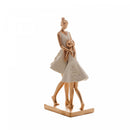 Figura Decorativa Família de Resina Branco 10cm x 7cm x 20cm - Wolff