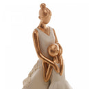 Figura Decorativa Família de Resina Branco 10cm x 7cm x 20cm - Wolff