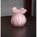 Vaso Italy 10cm x 11cm Rosa Leitoso Vidro - Wolff