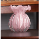 Vaso Italy 10cm x 11cm Rosa Leitoso Vidro - Wolff
