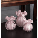Vaso Italy 10cm x 11cm Rosa Leitoso Vidro - Wolff