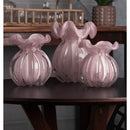 Vaso Italy 10cm x 11cm Rosa Leitoso Vidro - Wolff