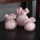Vaso Italy 13cm x 17cm Rosa Leitoso Vidro - Wolff