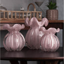Vaso Italy 13cm x 17cm Rosa Leitoso Vidro - Wolff