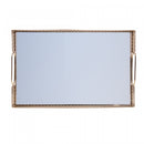 Bandeja com Espelho Marbella 38cm x 24cm x 5cm Dourada Metal - Wolff