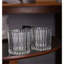 Conjunto 2 Porta Velas Lines 7,5cm x 7,5cm x 7,5cm Vidro – Wolff