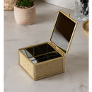 Porta-Joias Toscana 10cm x 11cm x 5,5cm Dourado Metal - Wolff