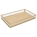 Bandeja Decorativa Toscana 30cm x 20cm x 3cm Dourada Metal - Wolff