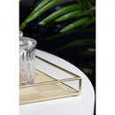 Bandeja Decorativa Toscana 30cm x 20cm x 3cm Dourada Metal - Wolff