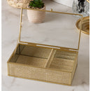 Porta-Joias Toscana 21cm x 12cm x 5,5cm Dourado Metal - Wolff