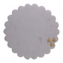 Tábua Redonda Decorativa New Bee 30,5cm x 3,5cm Mármore - Wolff