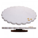 Tábua Redonda Giratória Decorativa New Bee 30,5cm x 3,5cm Mármore - Wolff