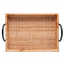 Bandeja Retangular de Fibra Natural com Alça Bali 34cm x 23cm x 10cm - Wolff