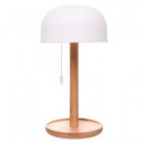 Luminária de Mesa Led 3 Tons Usb Stella Branca Bambu - Wolff