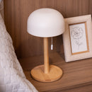 Luminária de Mesa Led 3 Tons Usb Stella Branca Bambu - Wolff