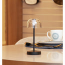 Luminária de Mesa Led 3 Tons Usb Íris Preta Metal - Wolff