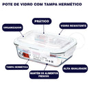 Pote de Vidro com Tampa Hermtica Click Glass