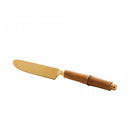 Conjunto 6 Talheres de Aço Inox com Cabo de Bambu Dourado - Wolff