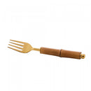 Conjunto 6 Talheres de Aço Inox com Cabo de Bambu Dourado - Wolff